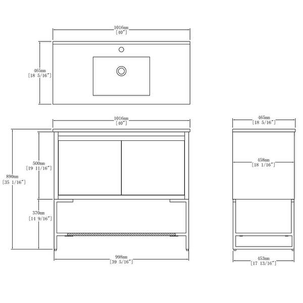 GZMR 40" Single Bathroom Vanity Bed Bath & Beyond 34564375